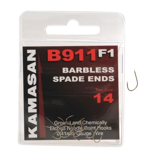 Kamasan B911 F1 Barbless Spade-End Haken